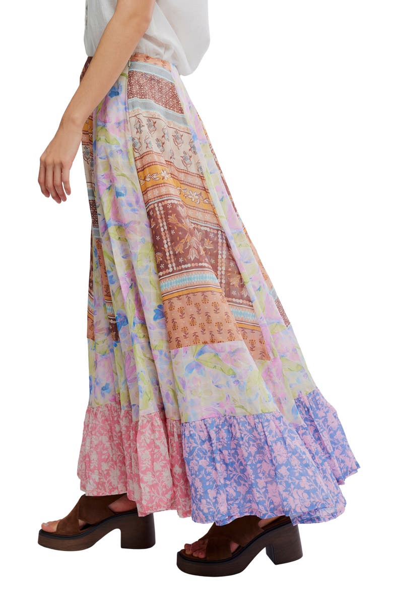 Free People Santa Eulalia Mix Print Maxi Skirt, Alternate, color, Multi Print Combo