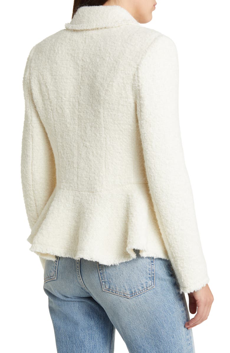 LoveShackFancy Morrow Bouclé Peplum Jacket, Alternate, color,