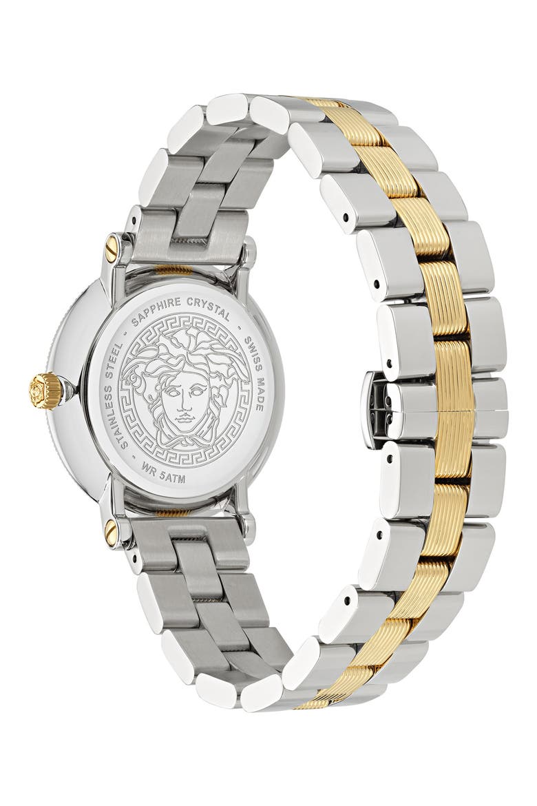 Greca Flourish Bracelet Watch, 35mm, Alternate, color, TWO TONE