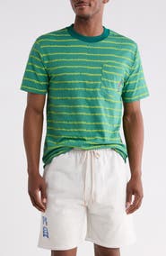 Gotcha EKG Stripe Cotton Pocket T-Shirt