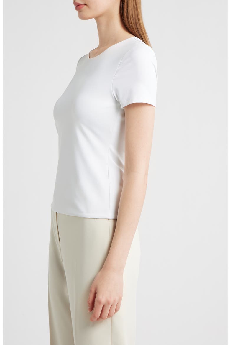 Rhianna Stretch Knit T-Shirt, Alternate, color, WHITE