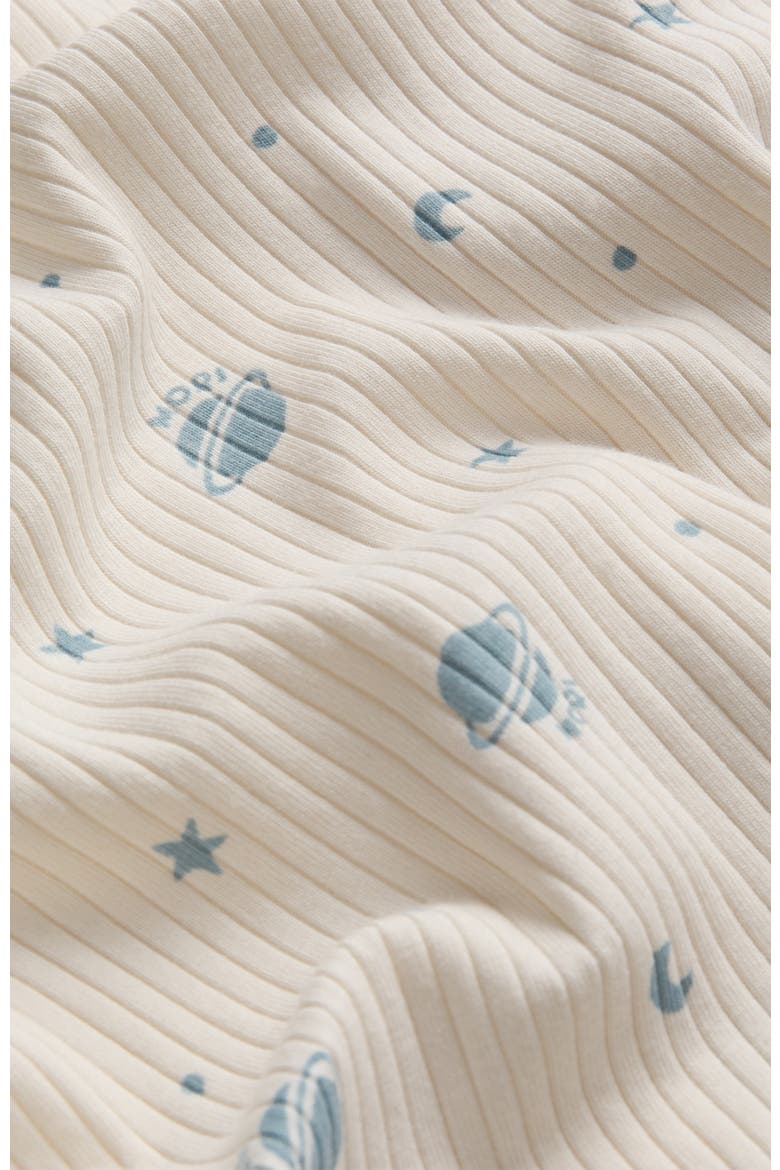 Ribbed Two Way Zip-Up Romper, Alternate, color, Space Gardenia & Forget Me Not