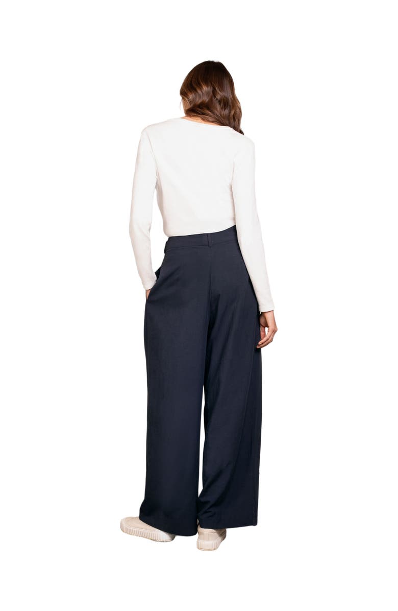 Celtic & Co. Wide Leg Drape Pants, Alternate, color, Dark Navy
