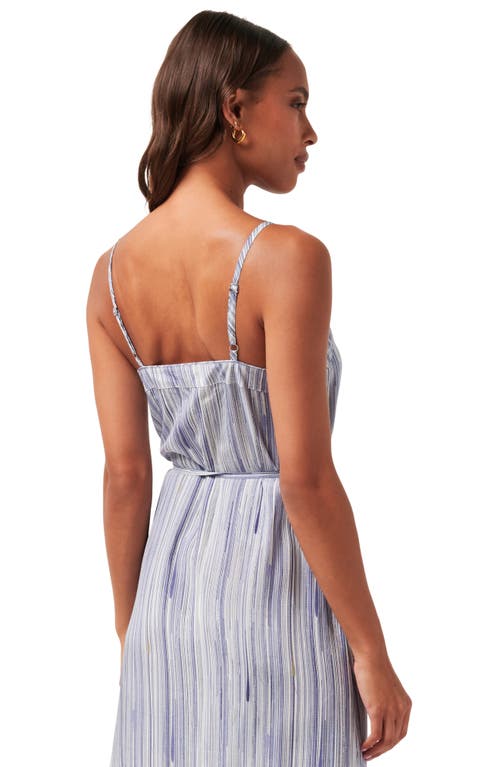 Travismathew Savanna Stripe Sleeveless Maxi Dress In Indigo Multi