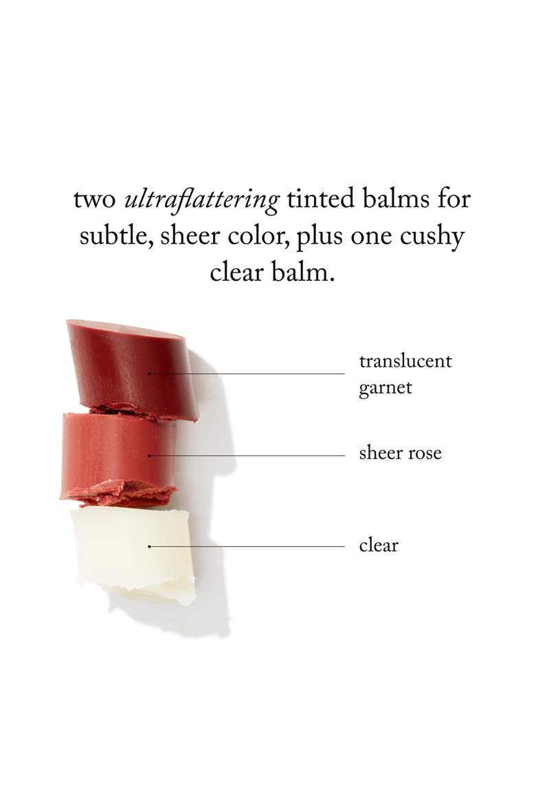 Goopgenes Clean Nourishing Lip Balm Trio, Alternate, color, ROSE/ GARNET/ CLEAR