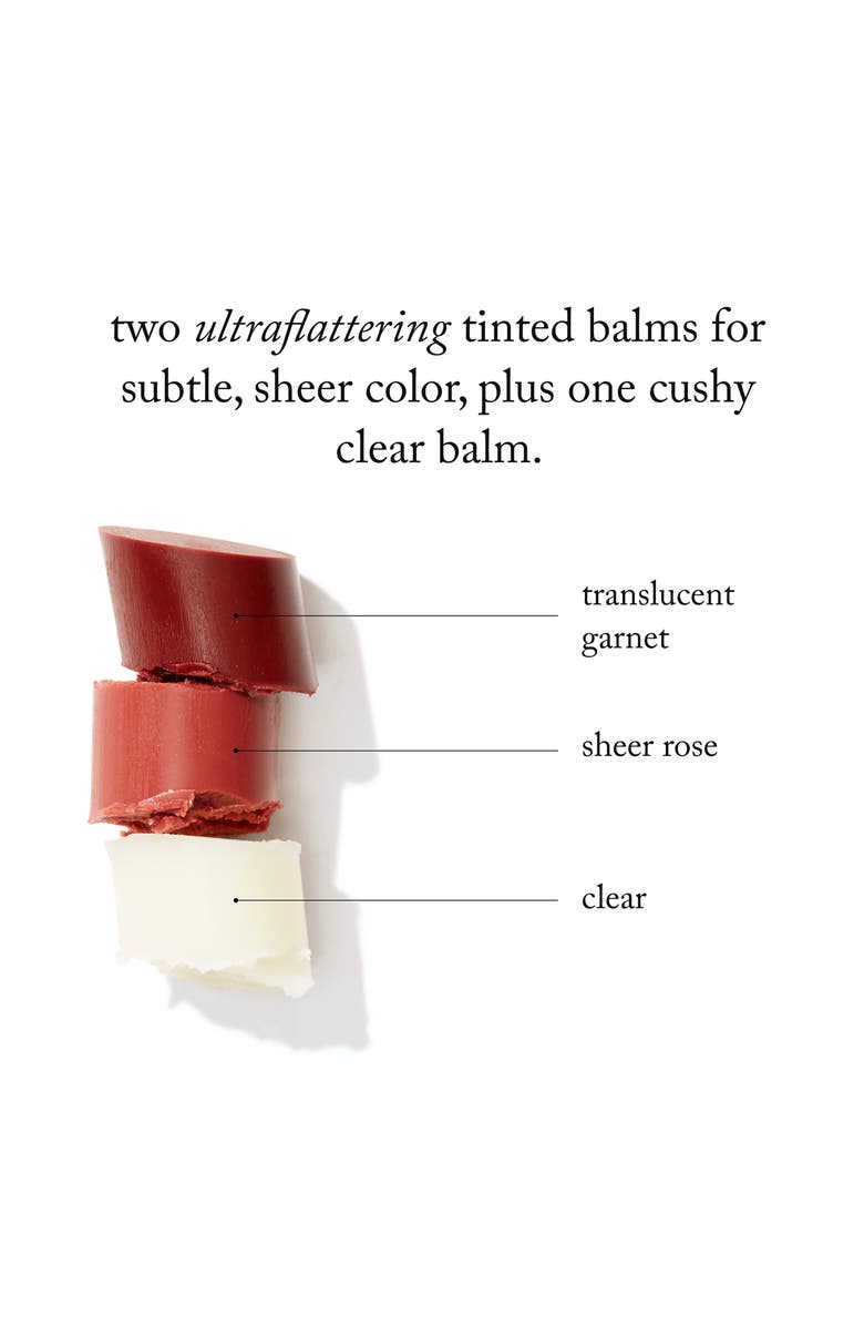 GOOP genes Clean Nourishing Lip Balm Trio, Alternate, color, Rose/ Garnet/ Clear