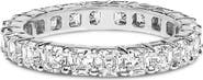 Haus of Brilliance 14K White Gold 2 1/3 Cttw Asscher Cut Lab Grown Diamond Eternity Band Ring