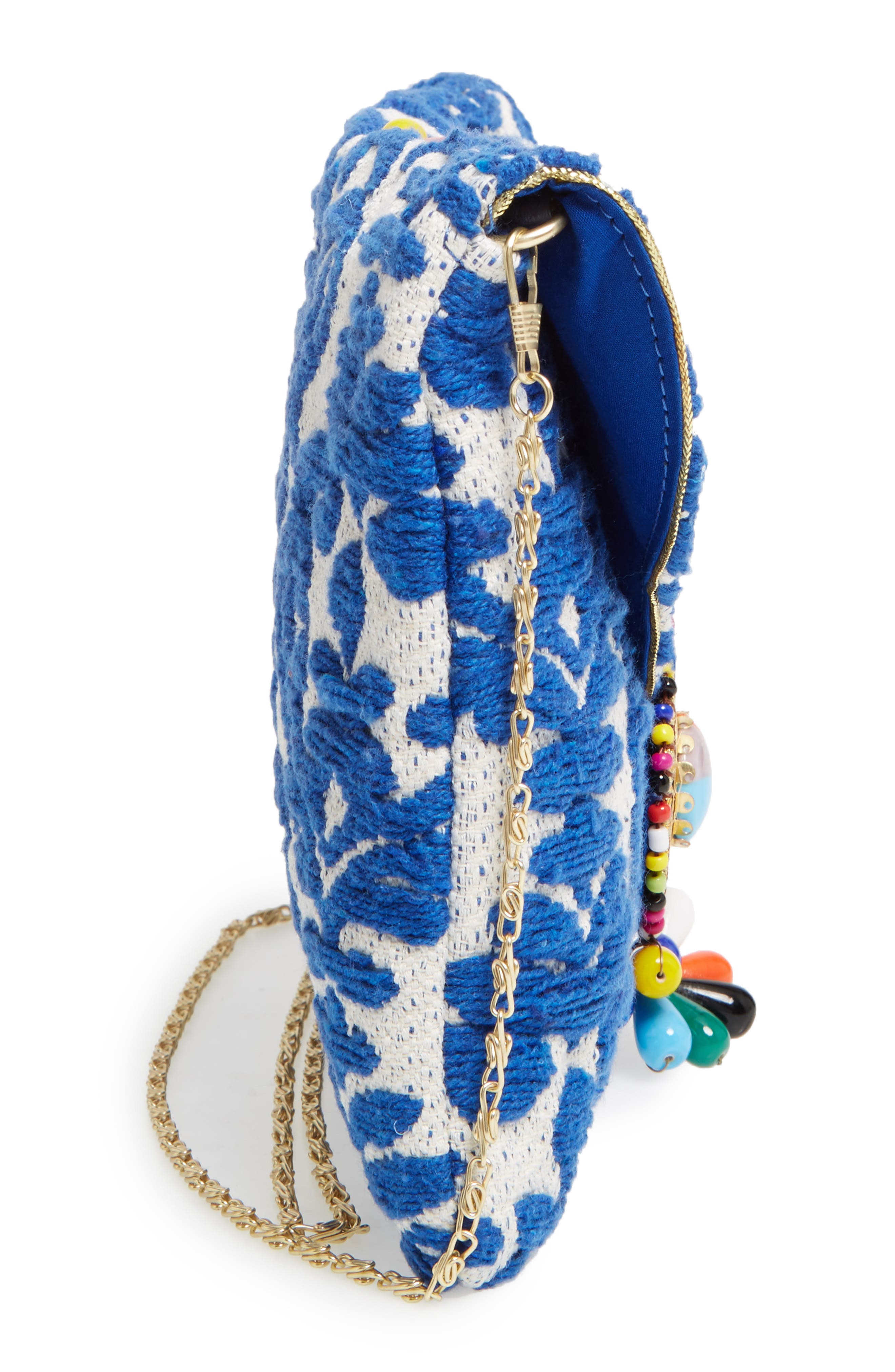 STEVEN by Steve Madden Beaded & Embroidered Clutch, Alternate, color, 