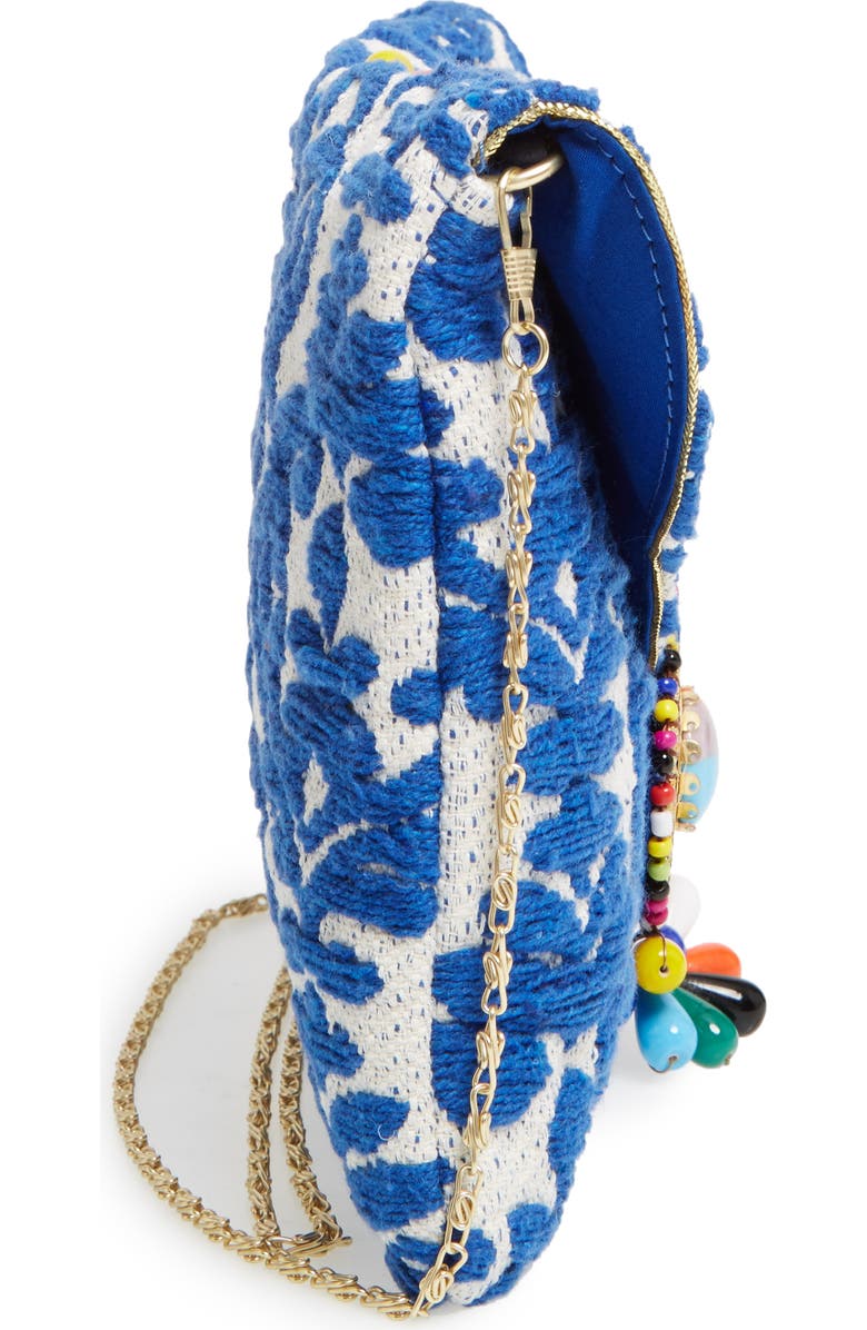 STEVEN by Steve Madden Beaded & Embroidered Clutch, Alternate, color,