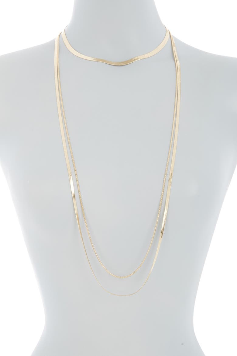 3-in-1 Draped Snake Chain Necklace, Main, color, GOLD