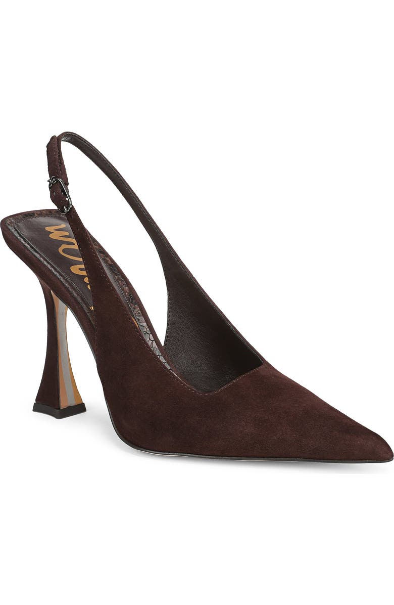 Sam Edelman Odette Pointed Toe Slingback Pump, Main, color, Cafe Noir