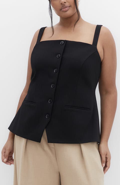 Peytonn Sleeveless Ponte Top (Plus)