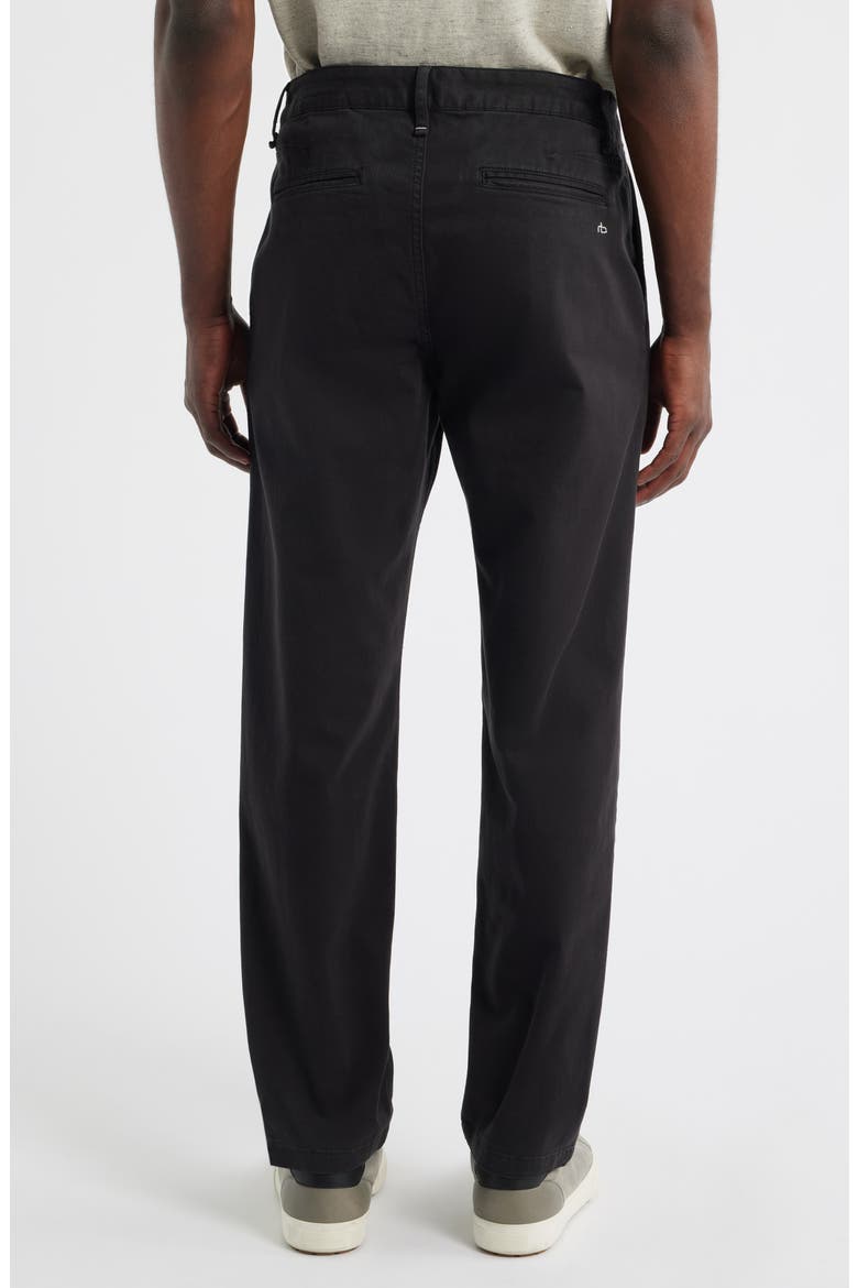 Evan Trim Fit Pleated Stretch Cotton Chinos, Alternate, color, BLACK