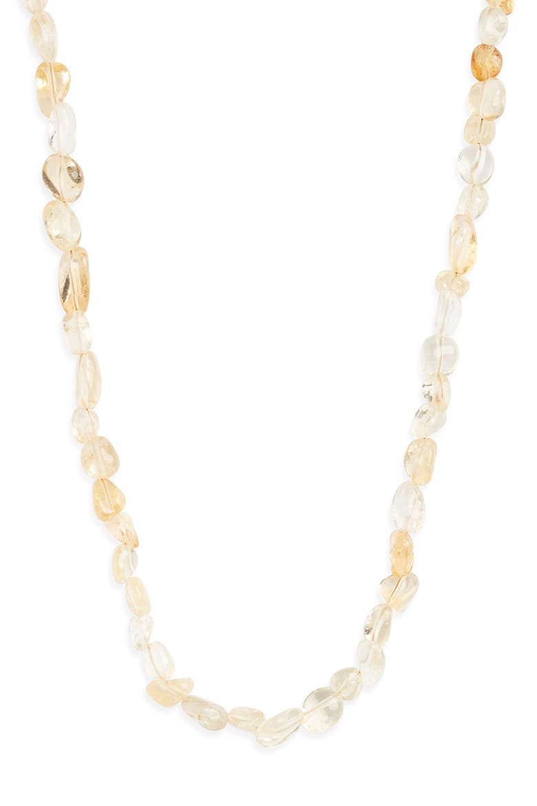 Citrine Stone Necklace, Main, color, GOLD