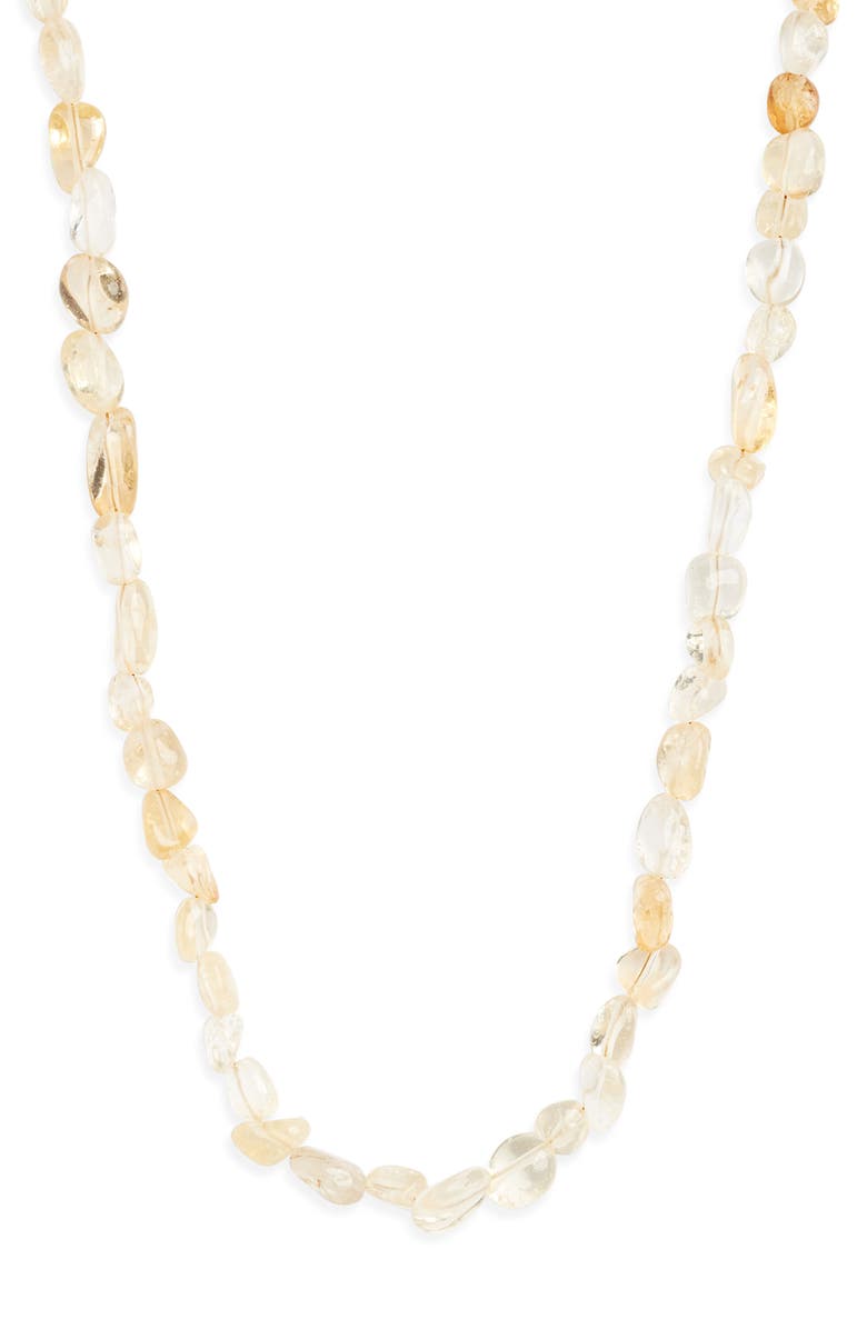 Kiara by Ki-ele Citrine Stone Necklace, Main, color, Gold