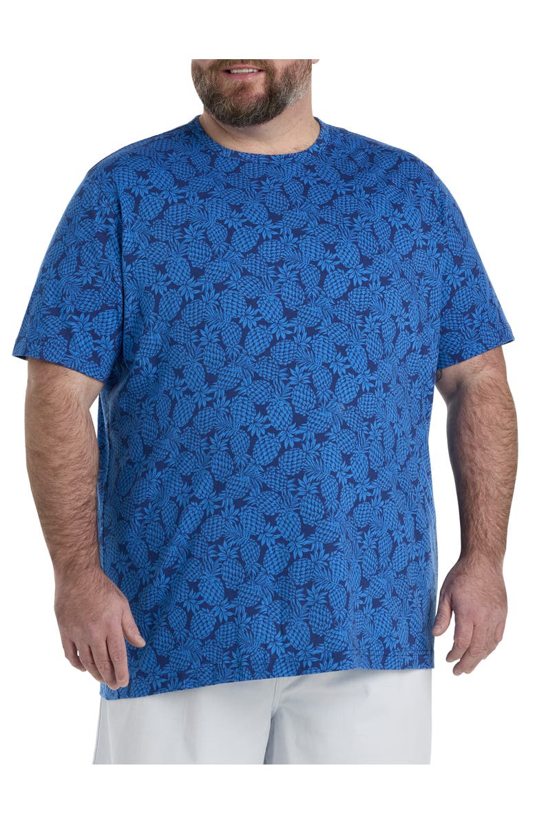 Harbor Bay by DXL Big & Tall Pineapple Print T-Shirt, Main, color,