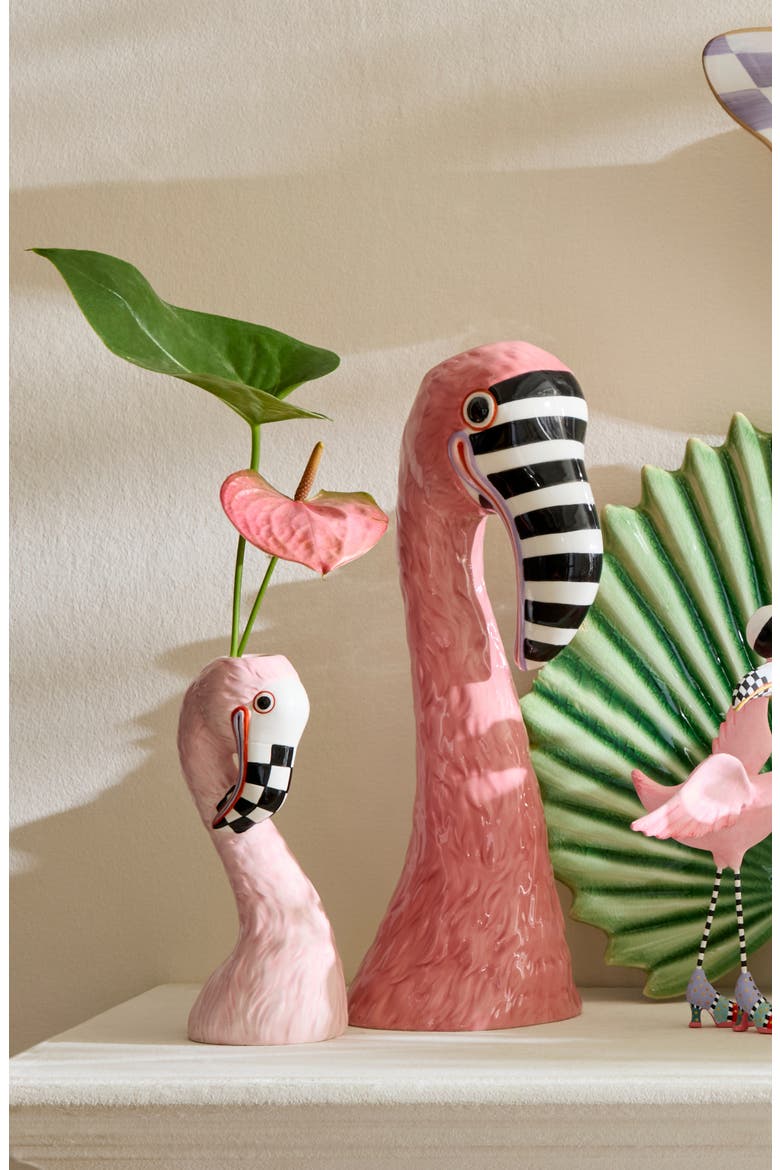 Patience Brewster Flamingo Bud Vase, Alternate, color, PINK