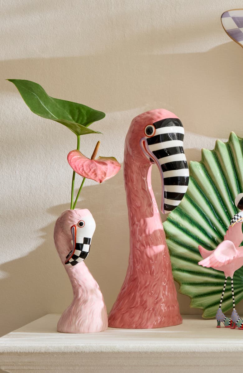 MACKENZIE CHILDS Patience Brewster Flamingo Bud Vase, Alternate, color, Pink
