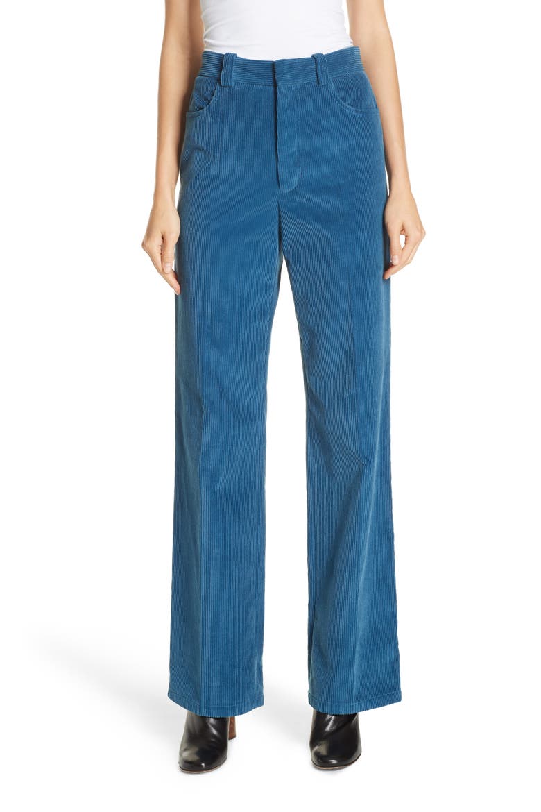 Corduroy Trousers, Main, color, WAVE