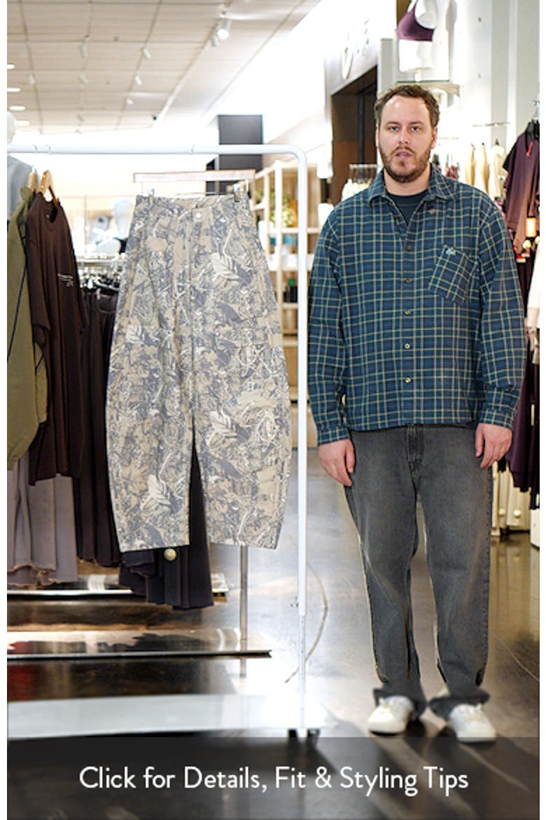 Originals Loose Fit Leaf Print Canvas Cargo Pants video