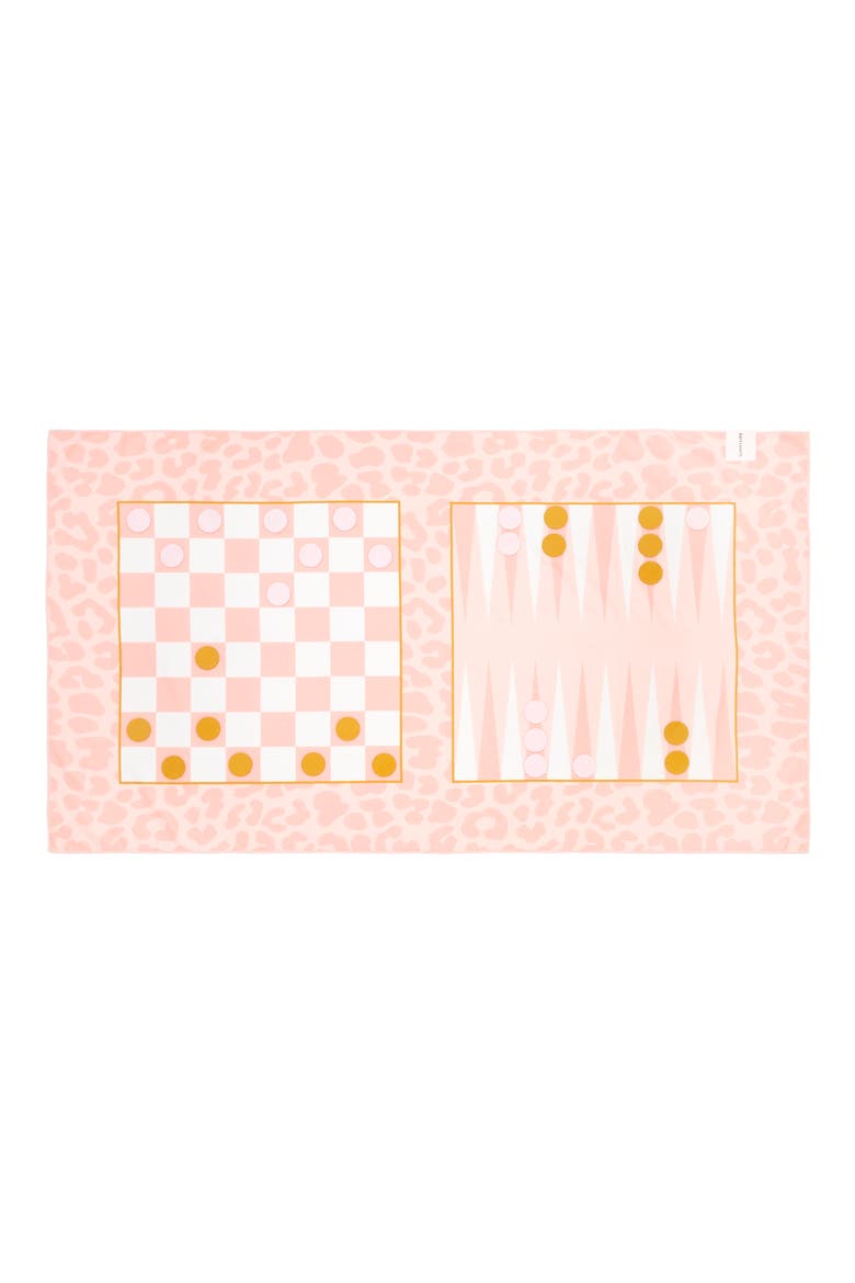 Games Beach Towel with Game Pieces, Alternate, color, CALL OF THE WILD - PEACHY PINK