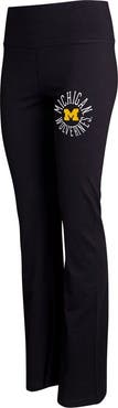CONCEPTS SPORT Women's Concepts Sport Black Michigan Wolverines Enclave Tri-Blend Flared Leggings