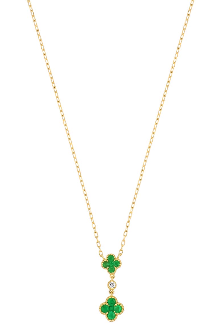 El Mar Gemstone Pendant Necklace, Main, color, 18KY 11MXMX0.36