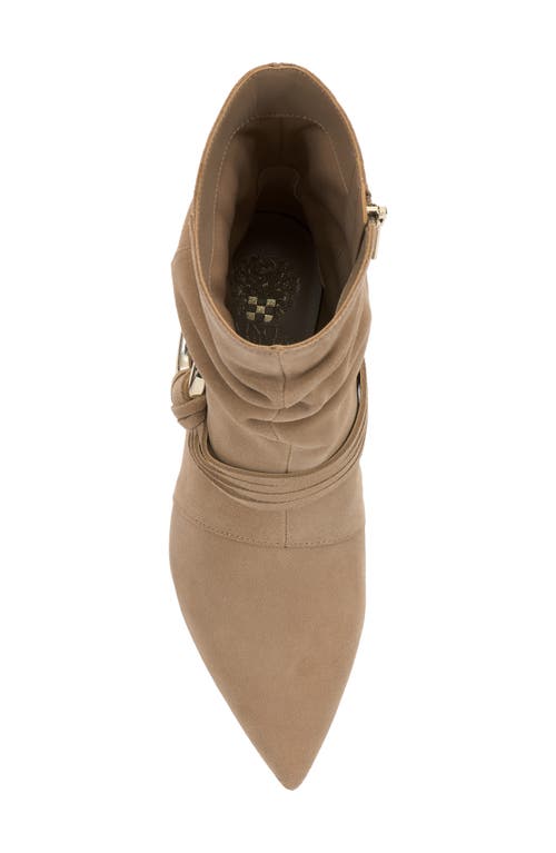 Vince Camuto Kirpa Slouch Embellished Mid-heel Dress Booties In Brown