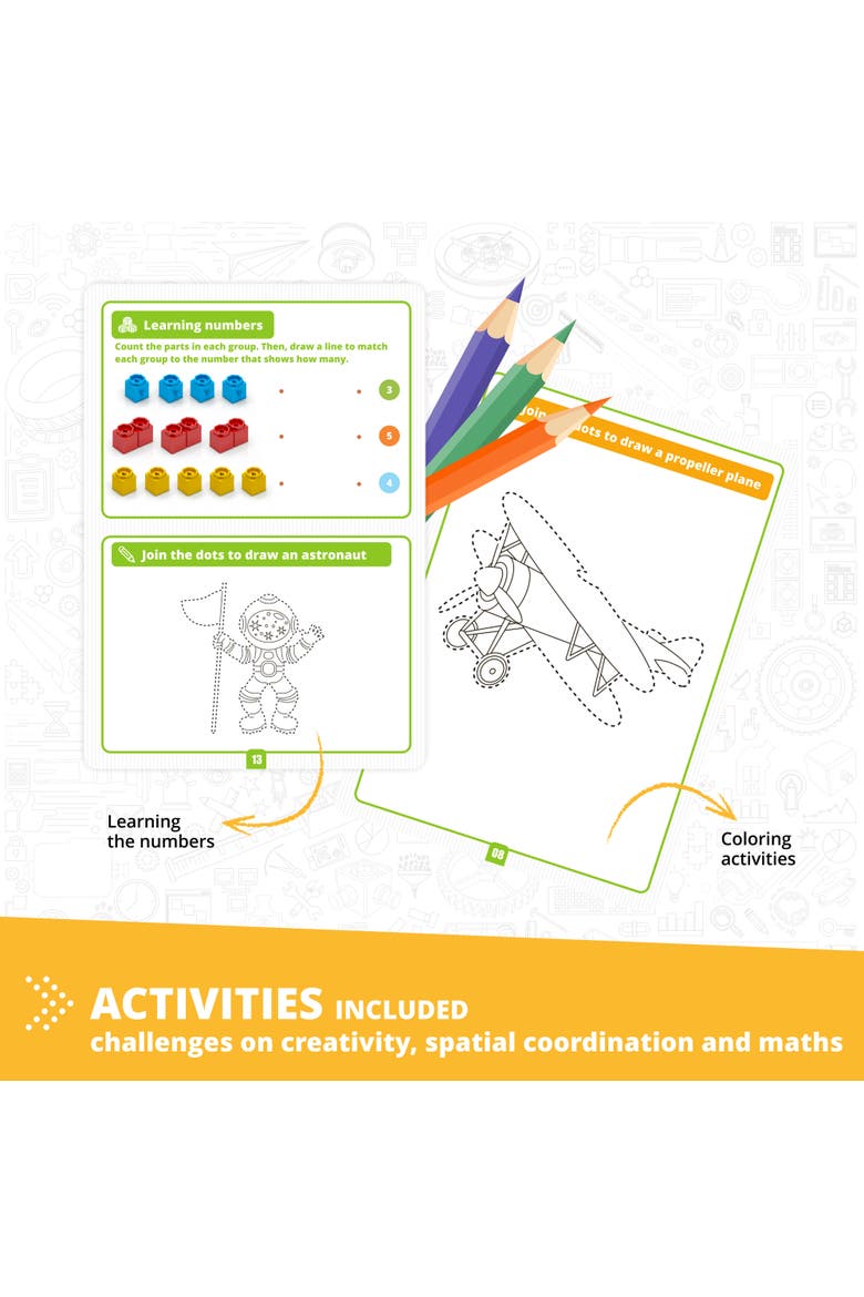 Steam Labs Junior Learning About Aircrafts 5 Model Toy Brick Building, Alternate, color, Multicolored