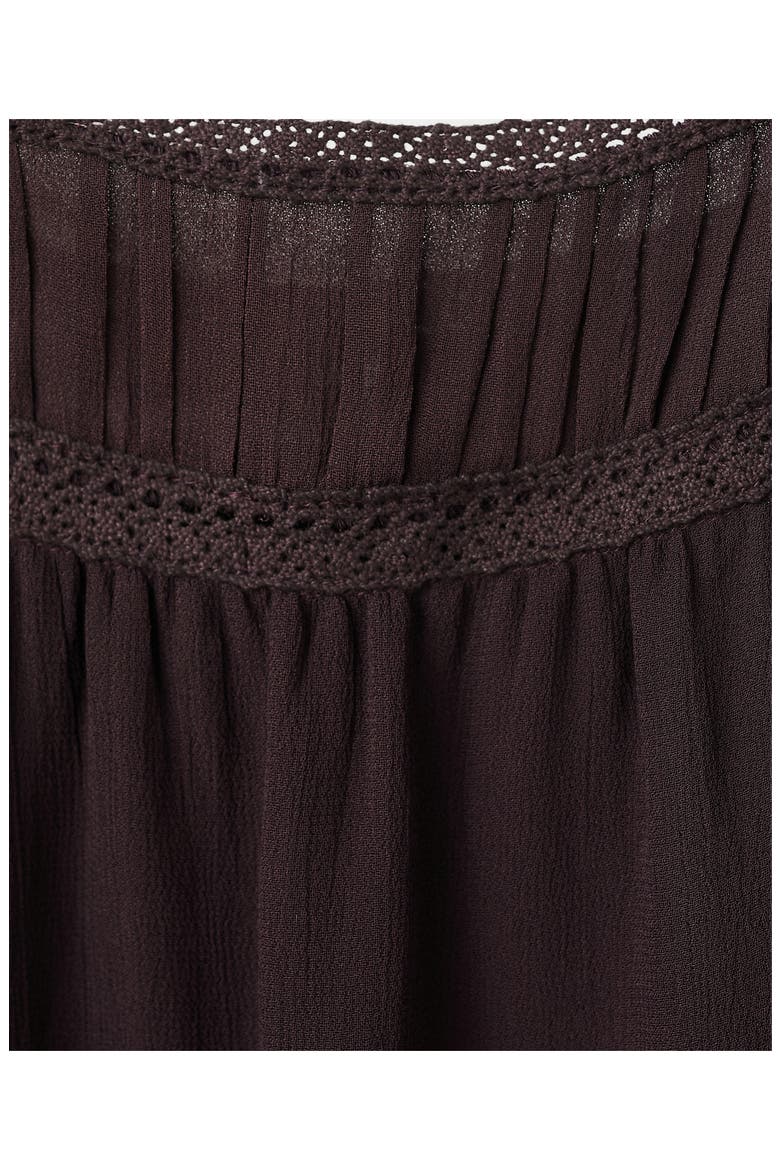 Bead Embellished Ruffle Tiered Tunic Top, Alternate, color, BROWN