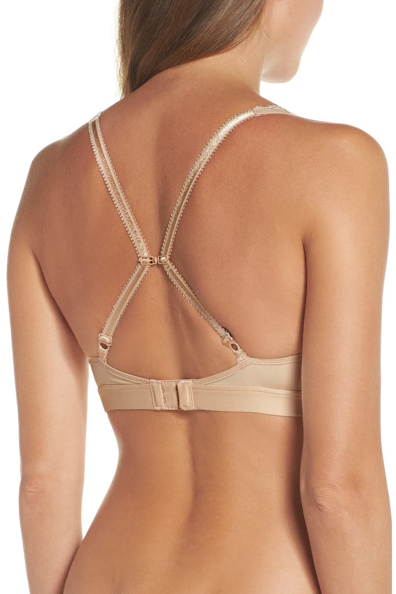 Embrace Lace® Wire Free Bralette, Alternate, color, NATURALLY NUDE/ IVORY