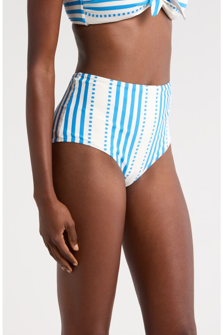Elsi High Waist Bikini Bottoms, Alternate, color, ESHE BLUE