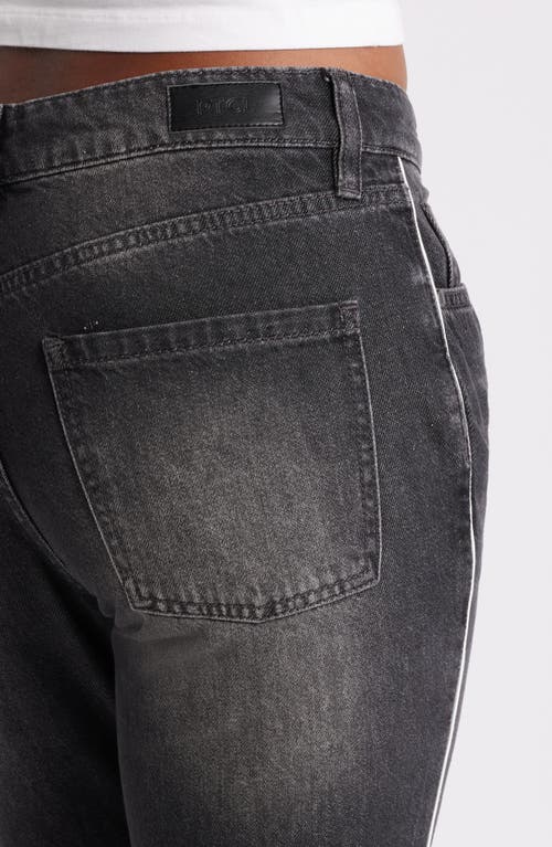 Ptcl Piping Loose Bootcut Jeans In Black