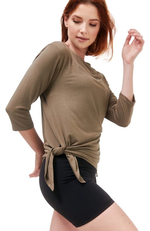 Anen Side Tie 3/4 Sleeve Top