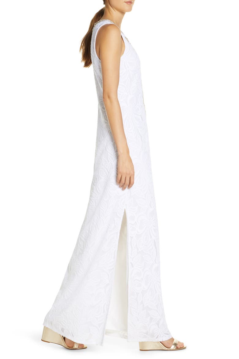Carlotta Maxi Dress, Alternate, color, RES WHITE WLDFLWR SR LACE