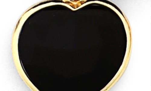 Panacea Black Suede Heart Charm Necklace In Black
