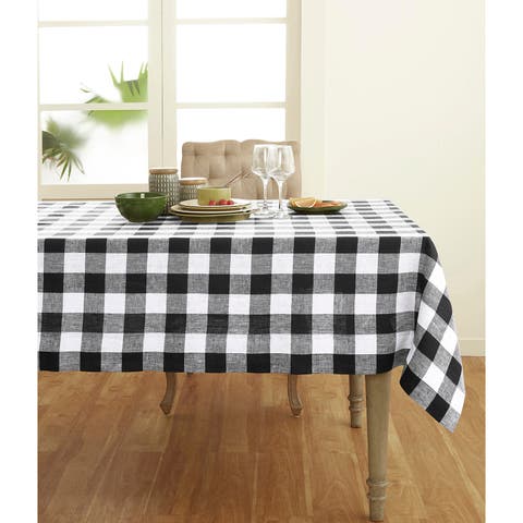 Linen Tablecloth - Buffalo Check