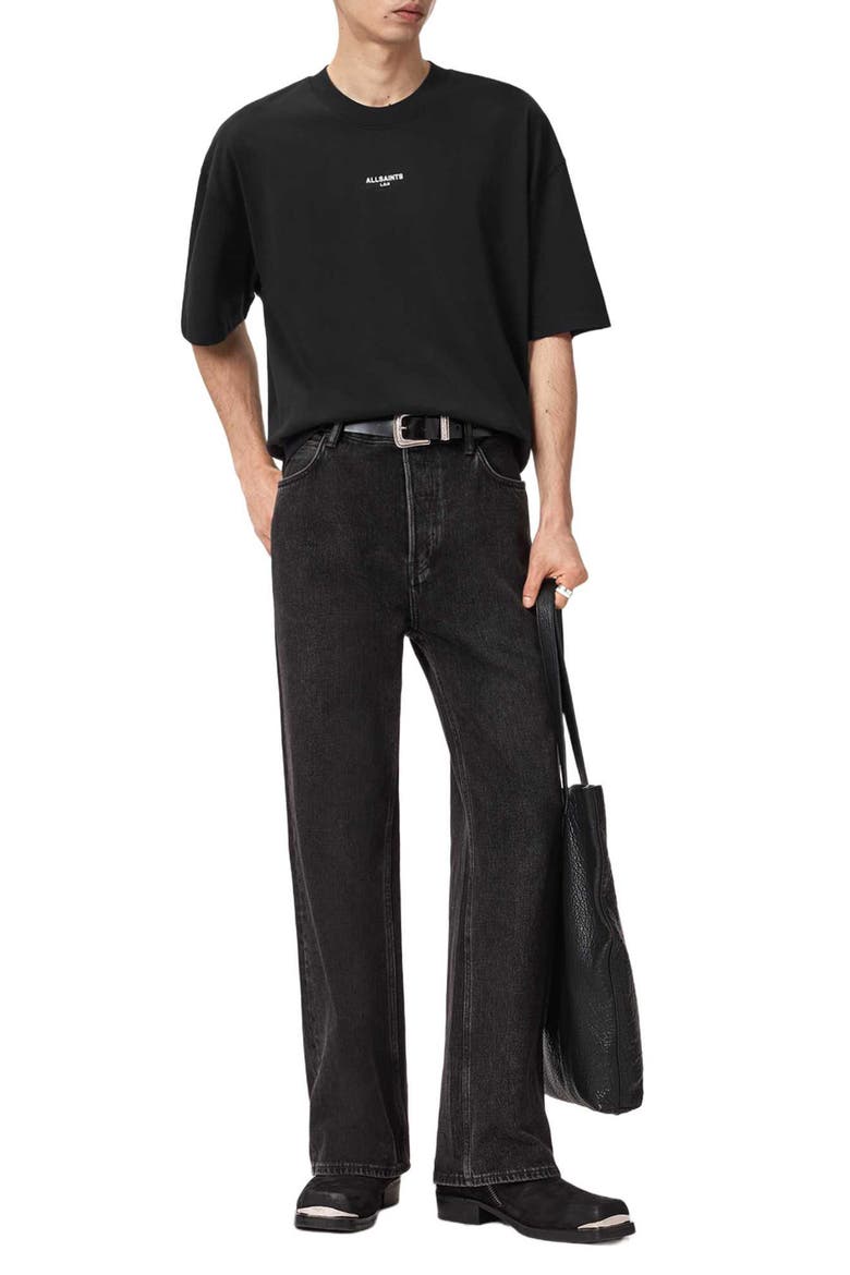 Mikro Oversize Cotton Graphic T-Shirt, Alternate, color, WASHED BLACK