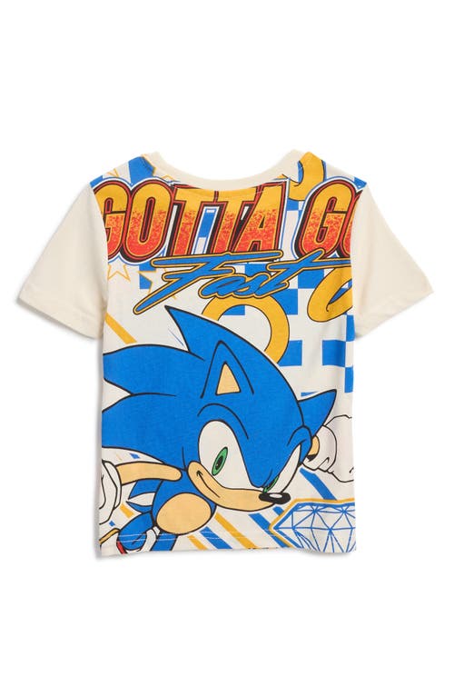 Freeze Kids' Sonic The Hedgehog® Oversize Graphic T-shirt In Cream