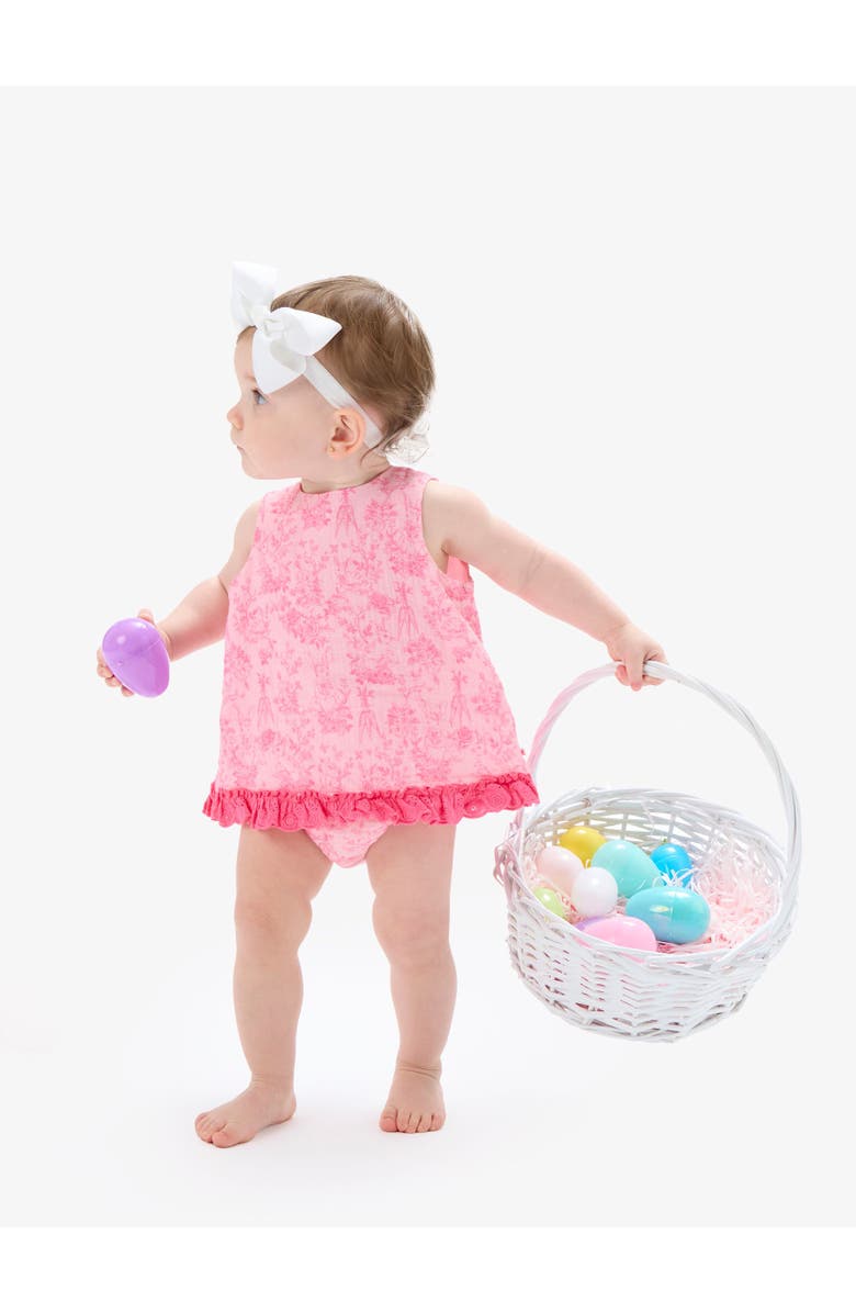 RuffleButts Cotton Gauze Swing Top and Bloomer Set, Alternate, color,