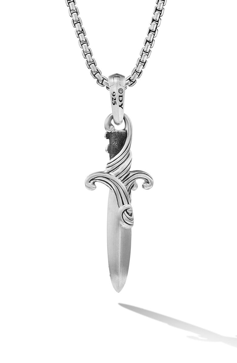 David Yurman Waves Dagger Enhancer with Pavé Diamonds, Alternate, color, Sterling Silver/ Black Diamond