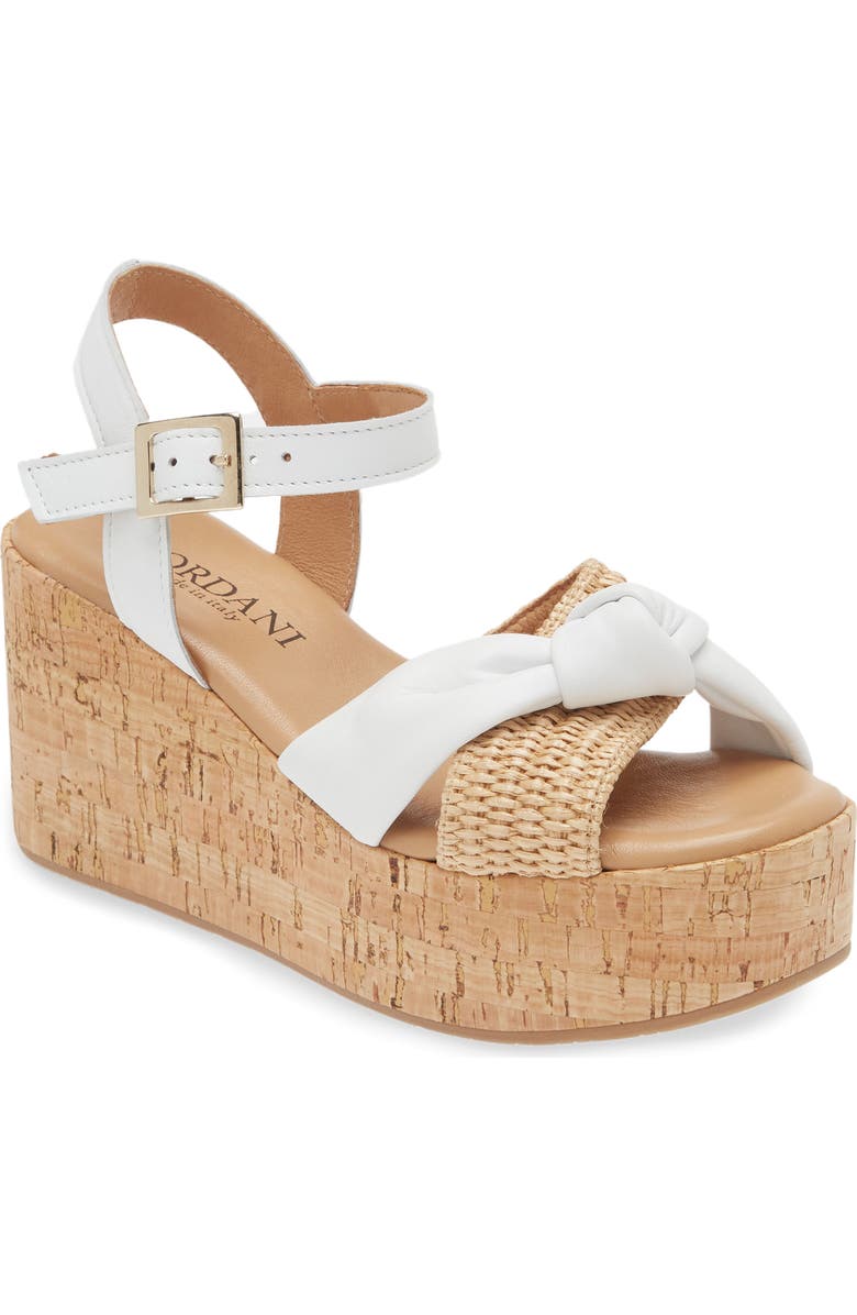 Cordani Jaylin Platform Wedge Sandal, Main, color, White