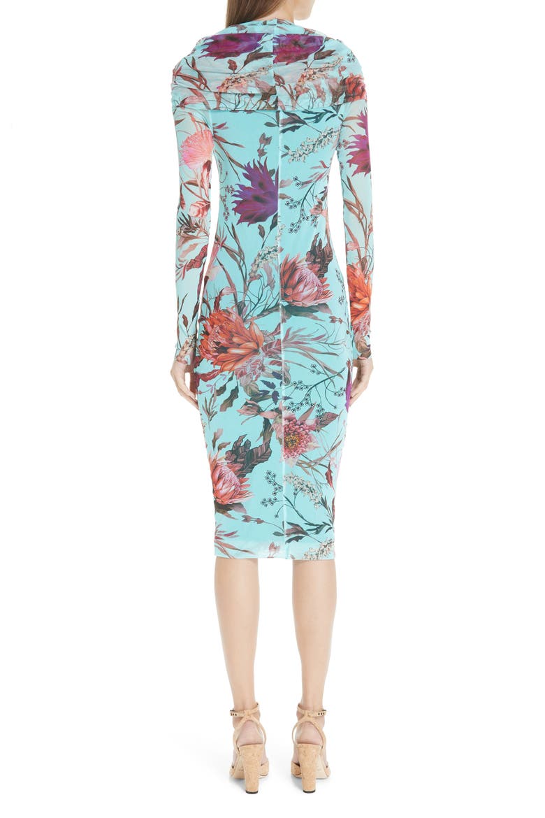 Floral Tulle Off the Shoulder Dress, Alternate, color, LIMPIDO