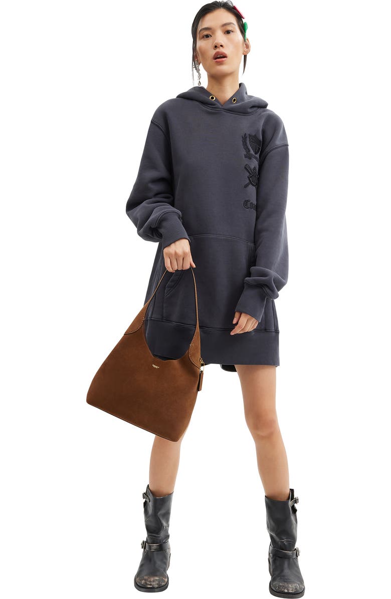 COACH Brooklyn 28 Suede Shoulder Bag, Alternate, color, B4/Warm Brown