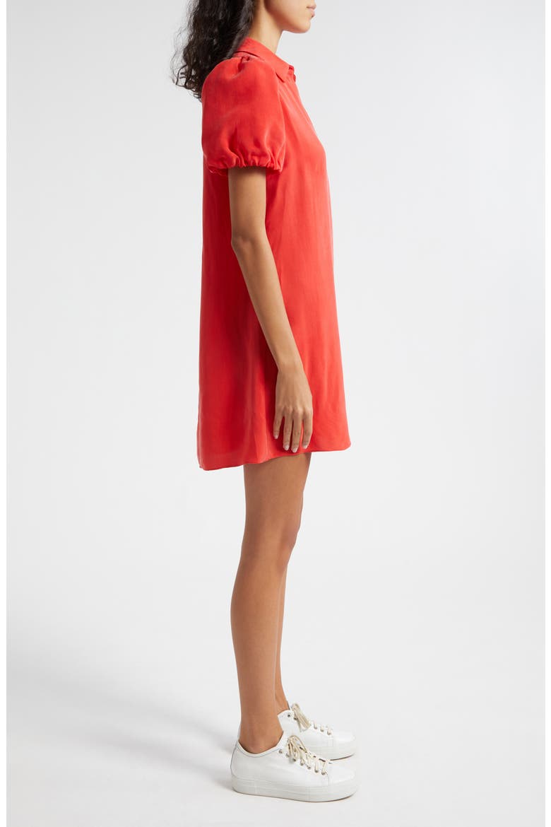Jem Puff Sleeve Shirtdress, Alternate, color, BRIGHT POPPY