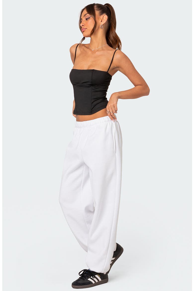 Clark Oversize Cotton Blend Sweatpants, Alternate, color, WHITE