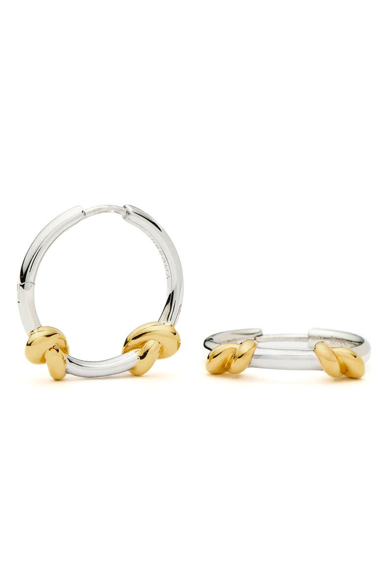 Missoma x Lucy Williams Small Knot Hoop Earrings, Main, color, Gold Plated/Silver Plated