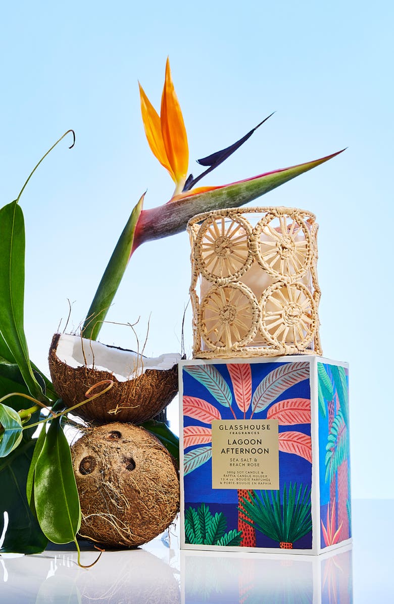 Glasshouse Fragrances Lagoon Afternoon Scented Candle, Alternate, color, Clear