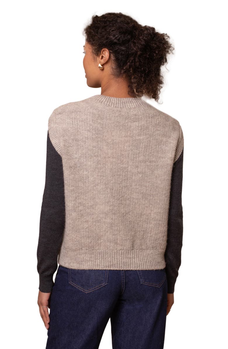 Celtic & Co. British Wool Crew Neck Knitted Vest, Alternate, color, Undyed Taupe