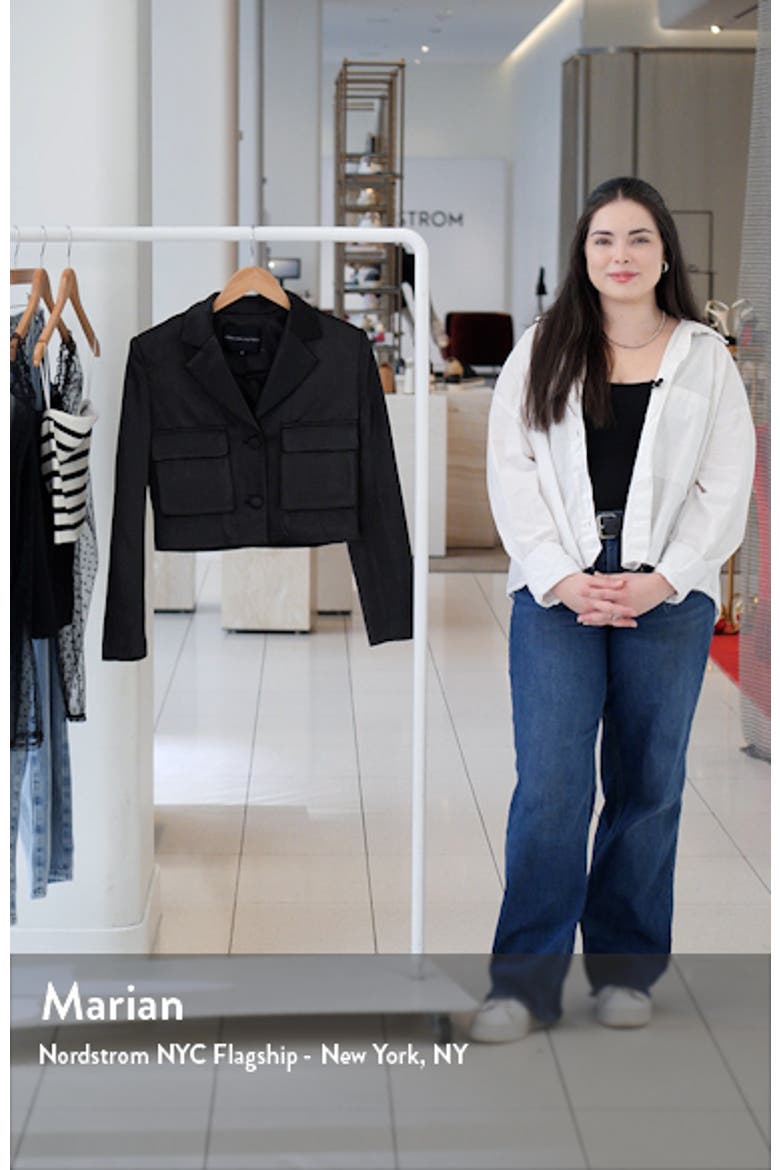Crop Satin Blazer video